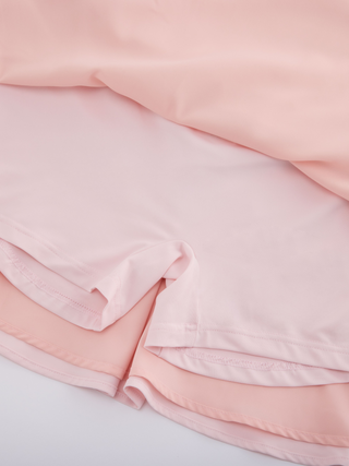 High waist jersey flared skirt (Pink)