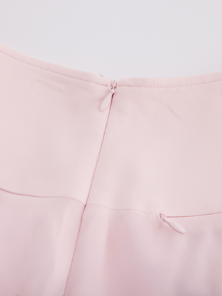 High waist jersey flared skirt (Pink)