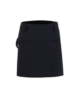 High Waist Ball Pocket Hline Skirt (Black)