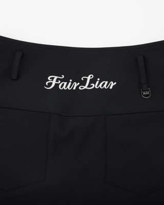 High Waist Ball Pocket Hline Skirt (Black)