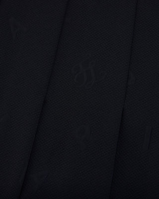 Lettering Jacquard Pleated Skirt (Black)