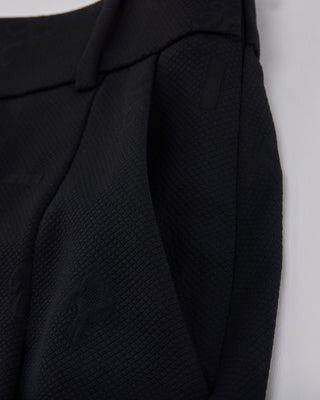 Lettering Jacquard Pleated Skirt (Black)