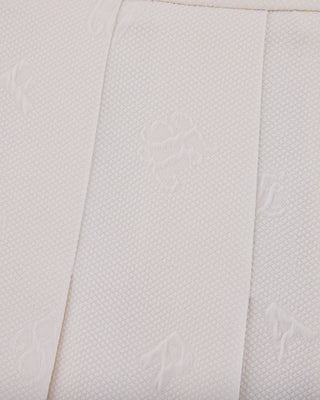 Lettering Jacquard Pleated Skirt (Cream)