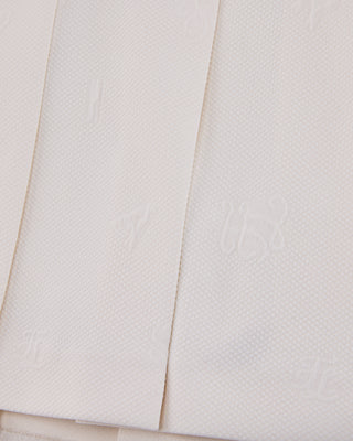 Lettering Jacquard Pleated Skirt (Cream)