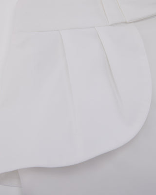 High Waist Ribbon Flap Skirt (White)