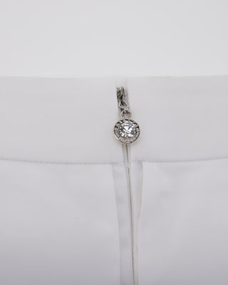 High Waist Ribbon Flap Skirt (White)