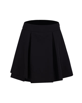 Double Layer Flared Skirt (Black)