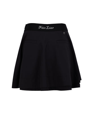Double Layer Flared Skirt (Black)