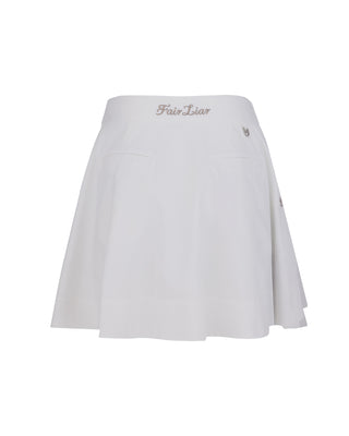 Double Layer Flared Skirt (White)