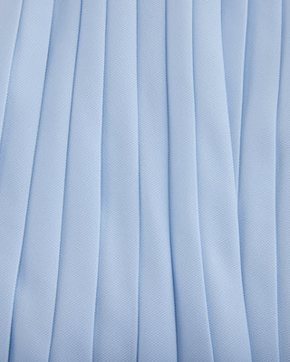 Pique pleated skirt (Blue)