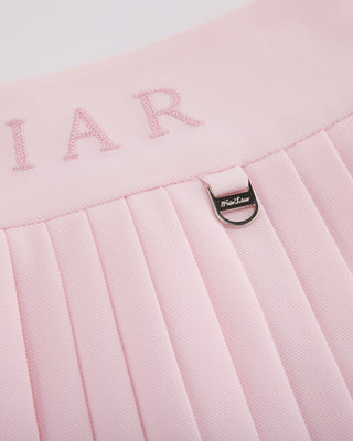 Pique pleated skirt (Pink)