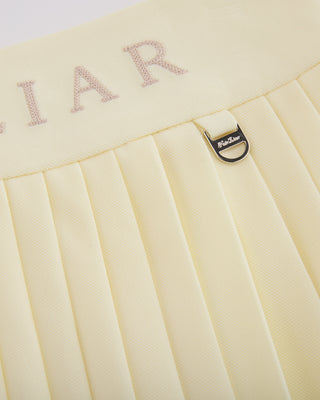 Pique pleated skirt (Yellow)