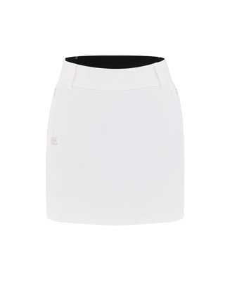 Back Band Hline Skirt (White)