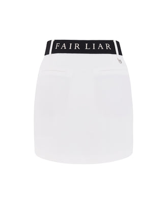 Back Band Hline Skirt (White)