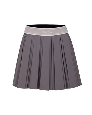 Double Pleated Band Skirt (Cocoa)