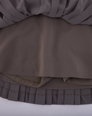 Double Pleated Band Skirt (Cocoa)