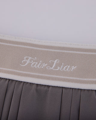 Double Pleated Band Skirt (Cocoa)