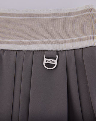 Double Pleated Band Skirt (Cocoa)