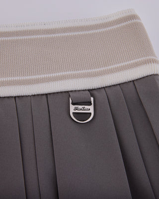 Double Pleated Band Skirt (Cocoa)