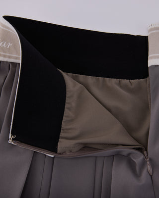 Double Pleated Band Skirt (Cocoa)