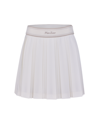 double pleated band skirt (Ivory)