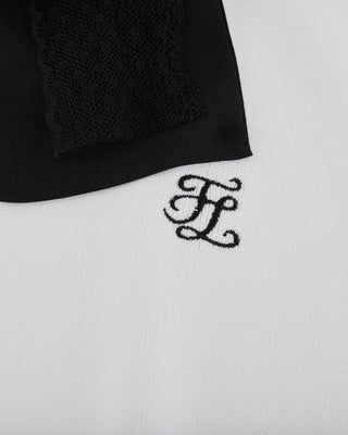 Detachable Lace Ribbon Sleeveless Knit (White)