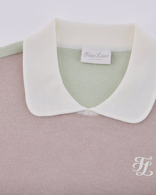 Color Combination Crop Knit (Green)