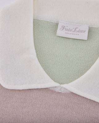 Color Combination Crop Knit (Green)