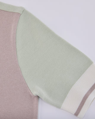 Color Combination Crop Knit (Green)