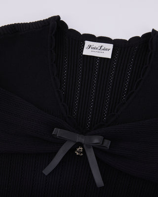 Ribbon Shirring Knit (Black)