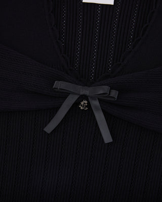 Ribbon Shirring Knit (Black)