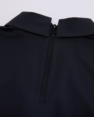 Front shirring short sleeve T Shirt (Black)