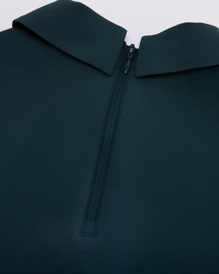 Front shirring short sleeve T Shirt (Green)