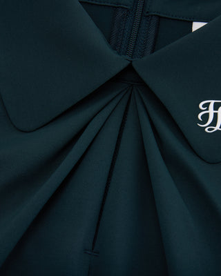 Front shirring short sleeve T Shirt (Green)