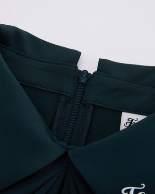 Front shirring short sleeve T Shirt (Green)