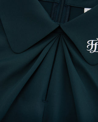 Front shirring short sleeve T Shirt (Green)