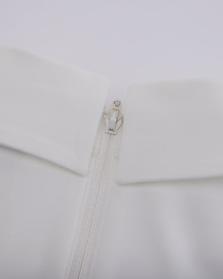 Front shirring short sleeve T Shirt (White)