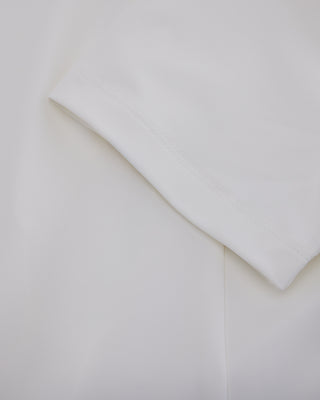 Front shirring short sleeve T Shirt (White)