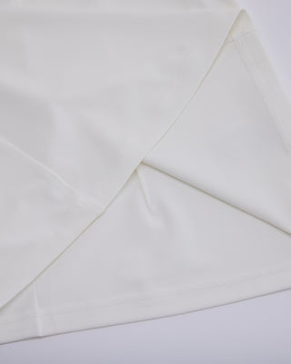 Front shirring short sleeve T Shirt (White)