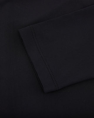 Shirring Ribbon High Neck T Shirt (Black)