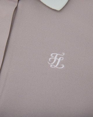 Double Color Collar T Shirt (Beige)