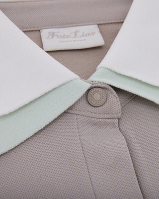 Double Color Collar T Shirt (Beige)