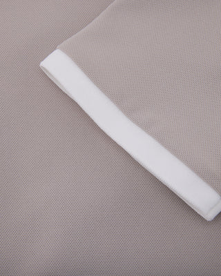 Double Color Collar T Shirt (Beige)