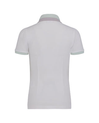 Double Color Collar T Shirt (White)
