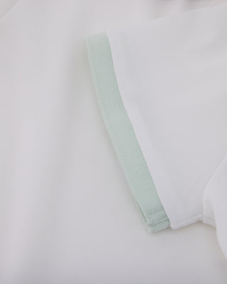 Double Color Collar T Shirt (White)
