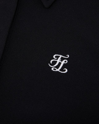 Lettering Scarf Short Sleeve T Shirt (Black)