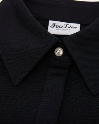 Lettering Scarf Short Sleeve T Shirt (Black)