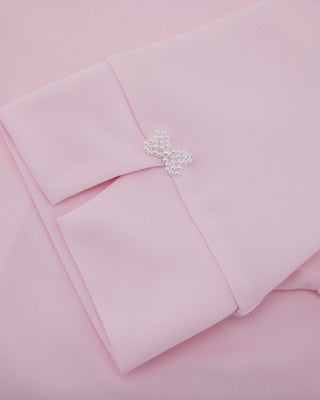 Lettering Scarf Short Sleeve T Shirt (Pink)