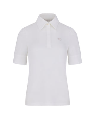 Lettering Scarf Short Sleeve T Shirt (White)