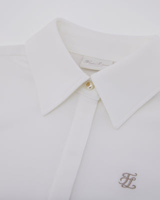 Lettering Scarf Short Sleeve T Shirt (White)